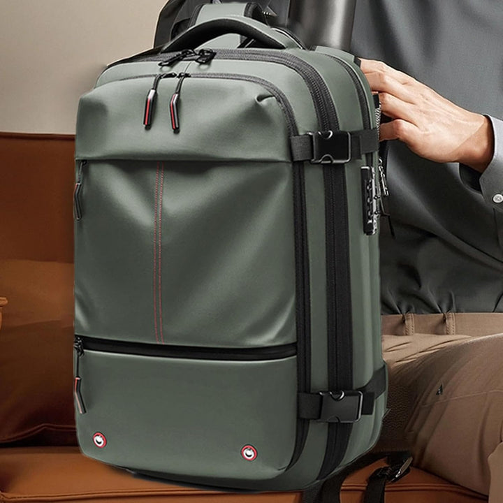 Unisex Expandable 60L Waterproof Travel Backpack with Laptop