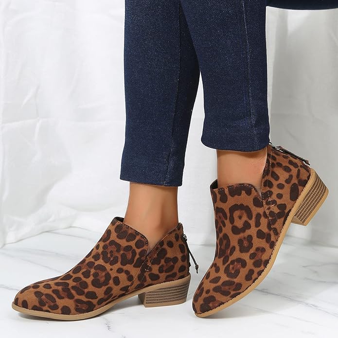 Womens Ankle Boots High Heel Pointed Toe
