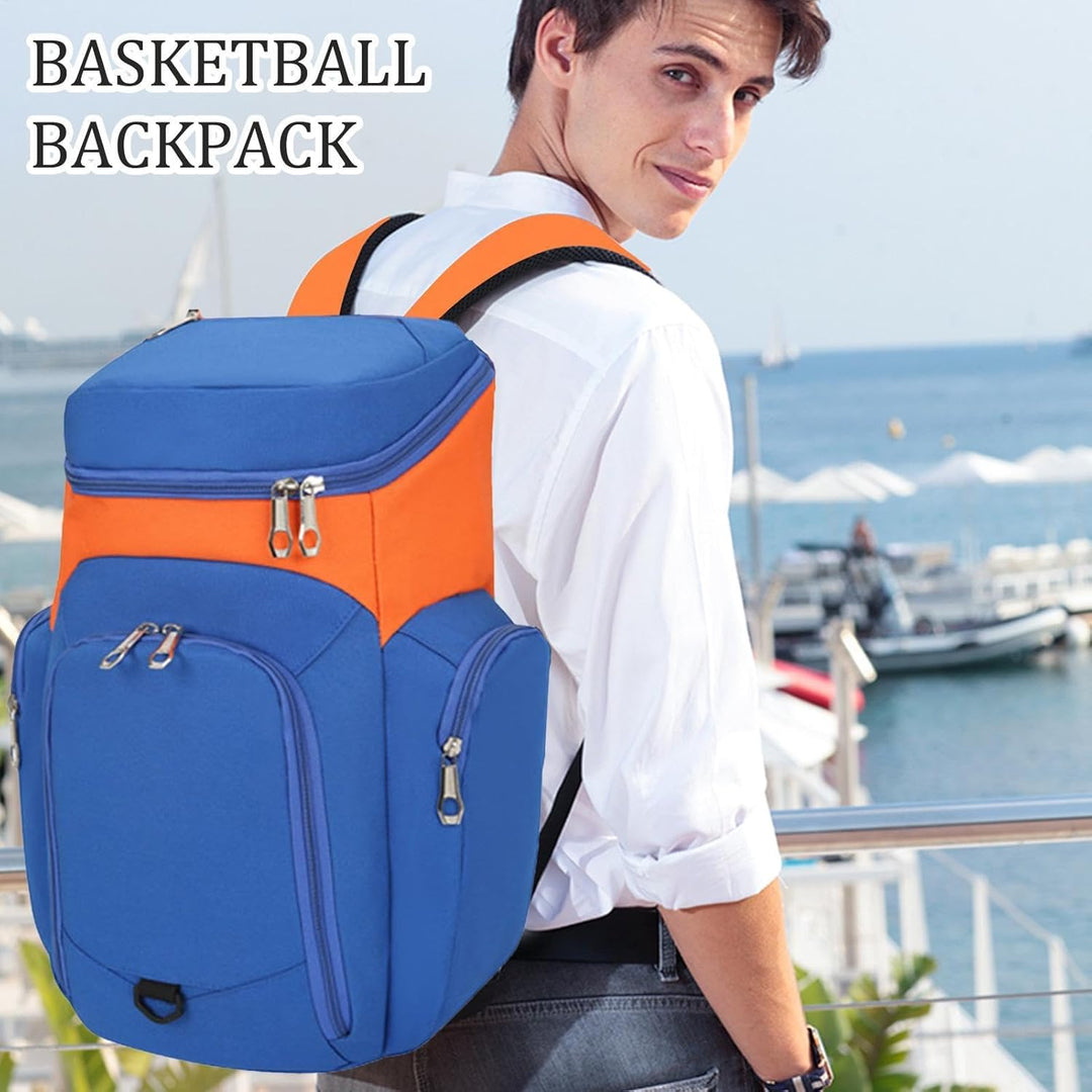 Mens Basketball Backpack Waterproof Bottom Large Capacity