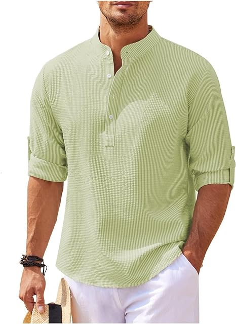 Mens Cotton Shirt Comfortable Relaxed Fit