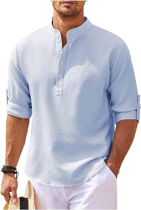 Mens Cotton Shirt Comfortable Relaxed Fit
