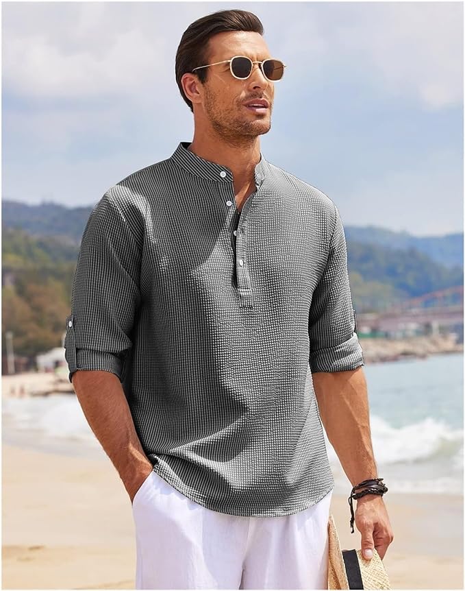 Mens Cotton Shirt Comfortable Relaxed Fit - BritishMode