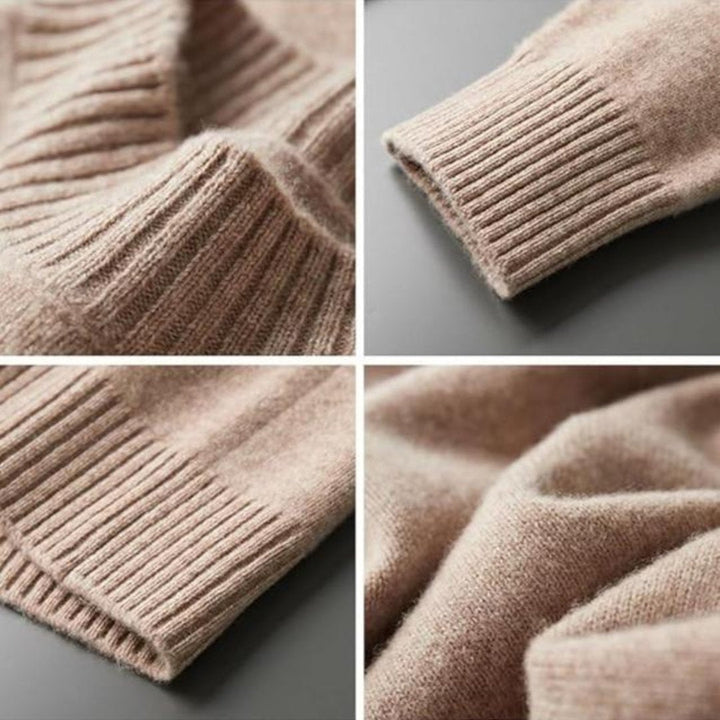 Mens Wool Sweater Cozy Knitwear Regular Fit
