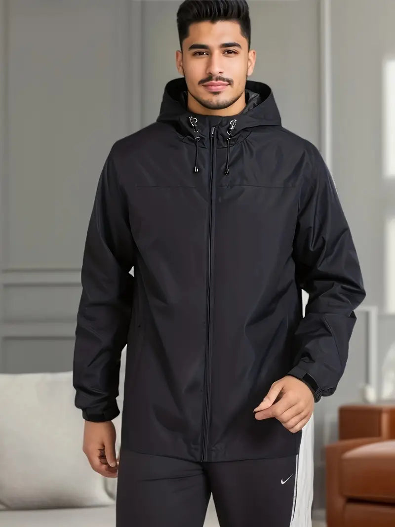 Mens Waterproof Windbreaker Coat with Hood - BritishMode