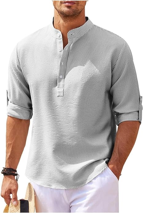Mens Cotton Shirt Comfortable Relaxed Fit
