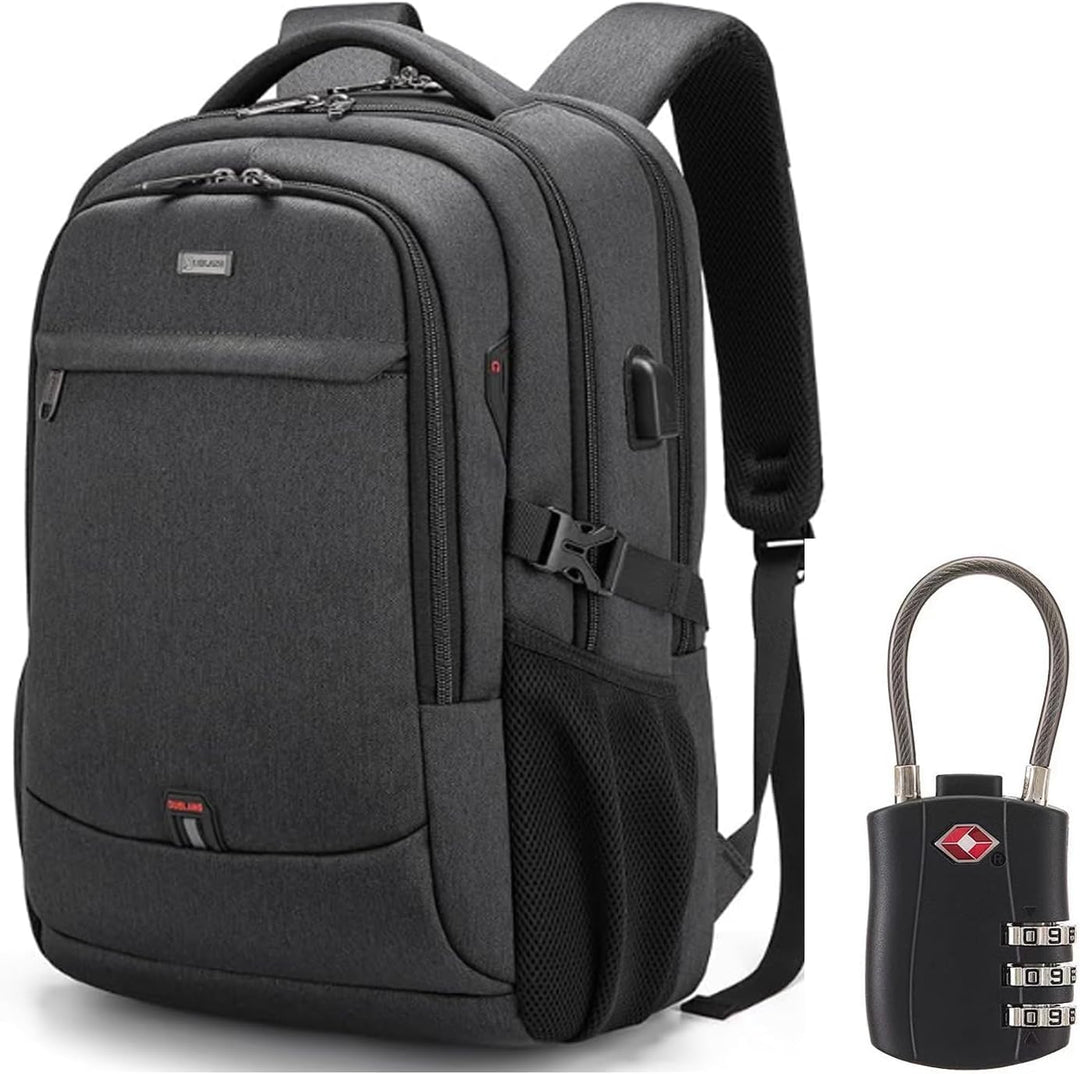 Unisex Travel Laptop Backpack Water-Resistant USB Port Organized - BritishMode