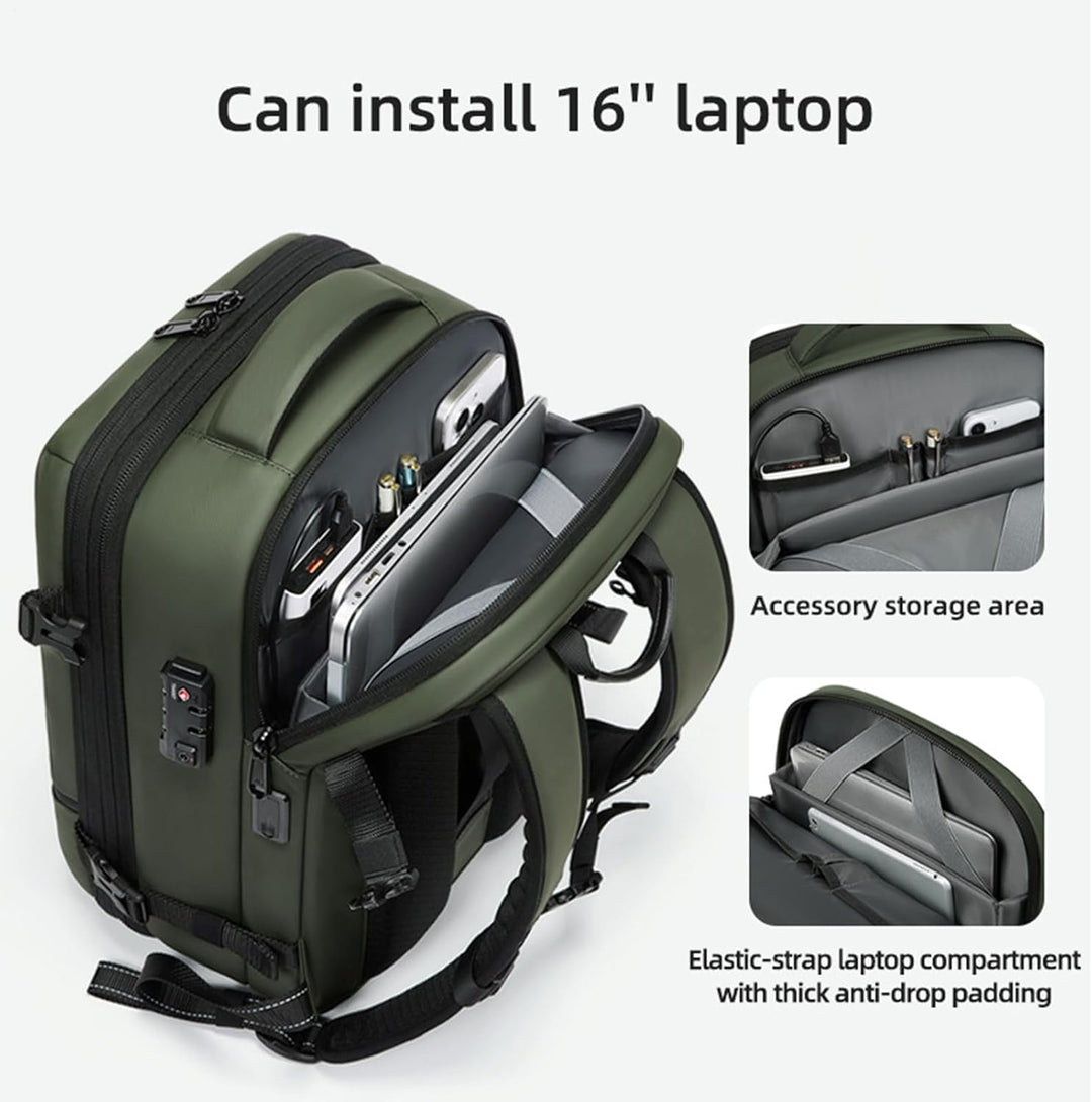 Unisex Travel Backpack Waterproof Expandable Vacuum Compression