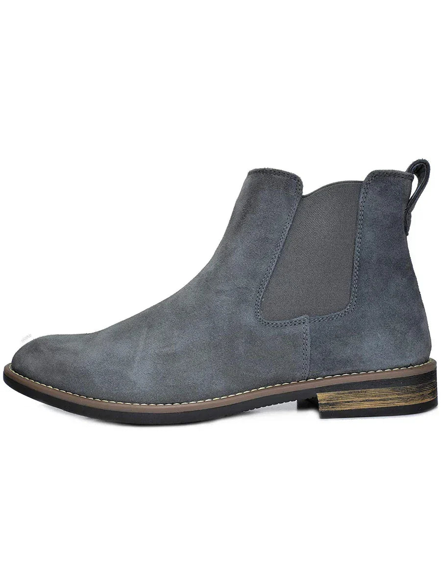 Unisex Chelsea Boots Suede Slip-On