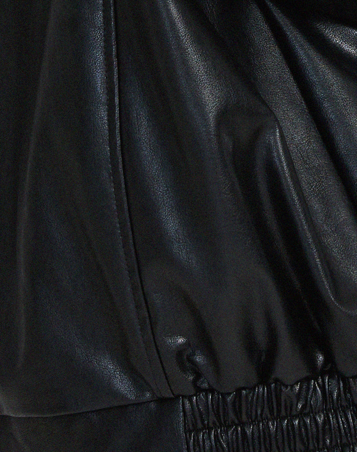 Womens Oversized Leather Jacket Comfortable Relaxed Fit