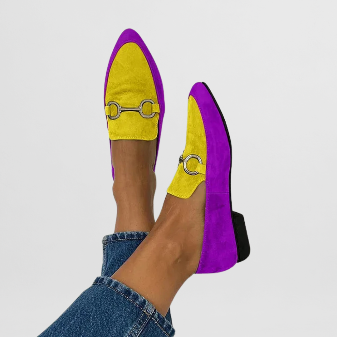 Womens Loafers Pointed Toe Horsebit Detail