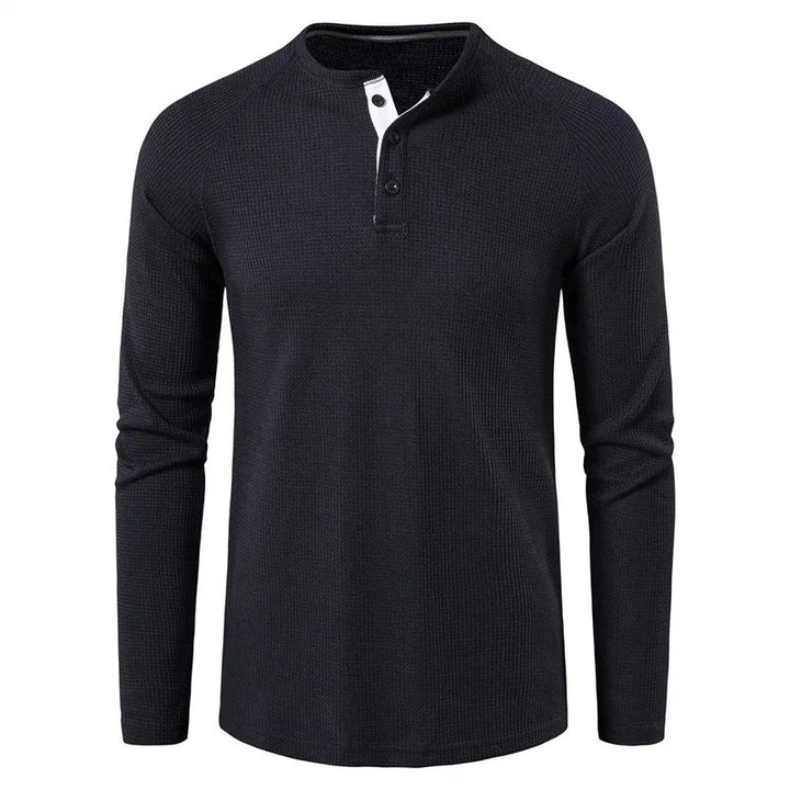 Mens Henley Shirt Classic Fit Cotton