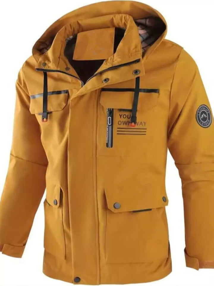 Unisex Waterproof Hooded Parka Jacket Large Size