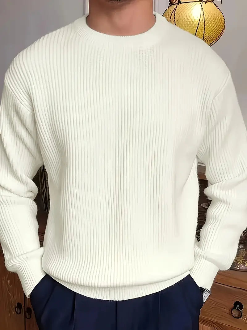 Mens Casual Sweater Knit Relaxed Fit