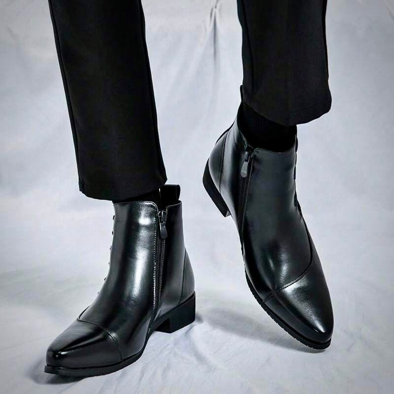 Mens Leather Dress Boots Refined Style