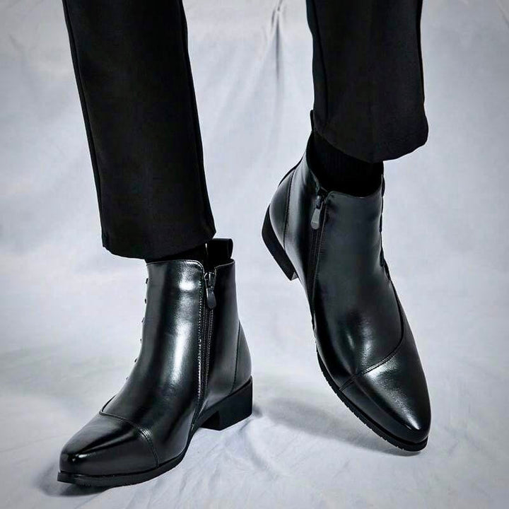 Mens Leather Dress Boots Refined Style