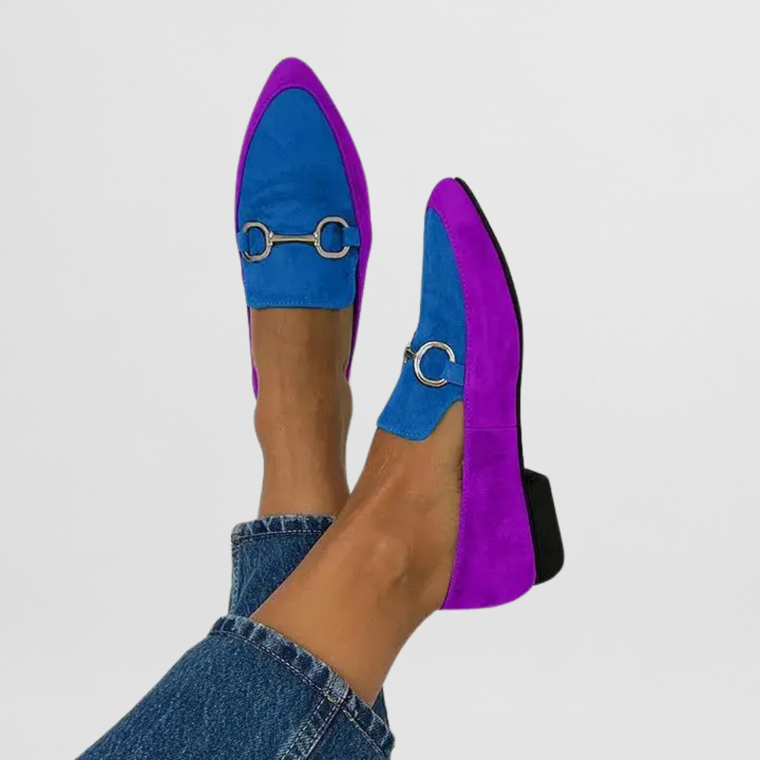 Womens Loafers Pointed Toe Horsebit Detail