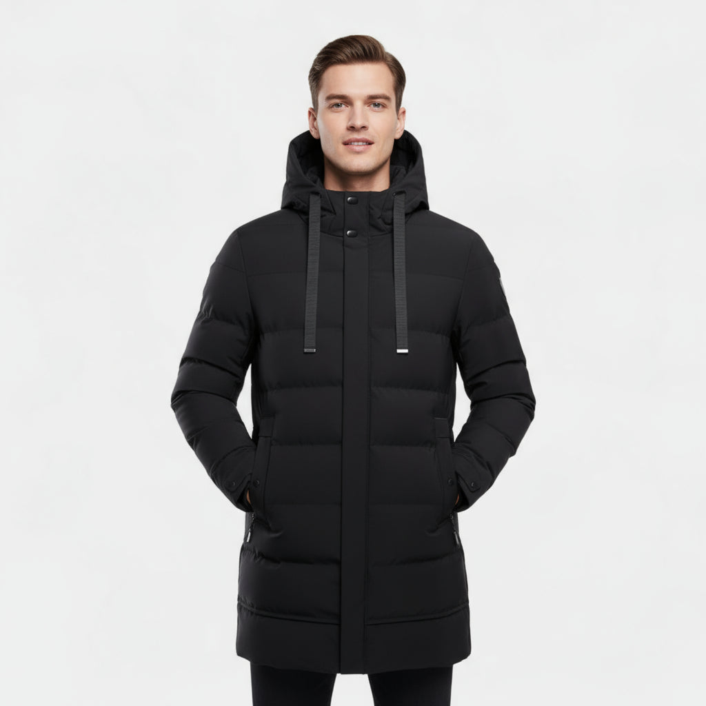 Mens Puffer Parka Coat Waterproof Insulated Warm Fit - BritishMode