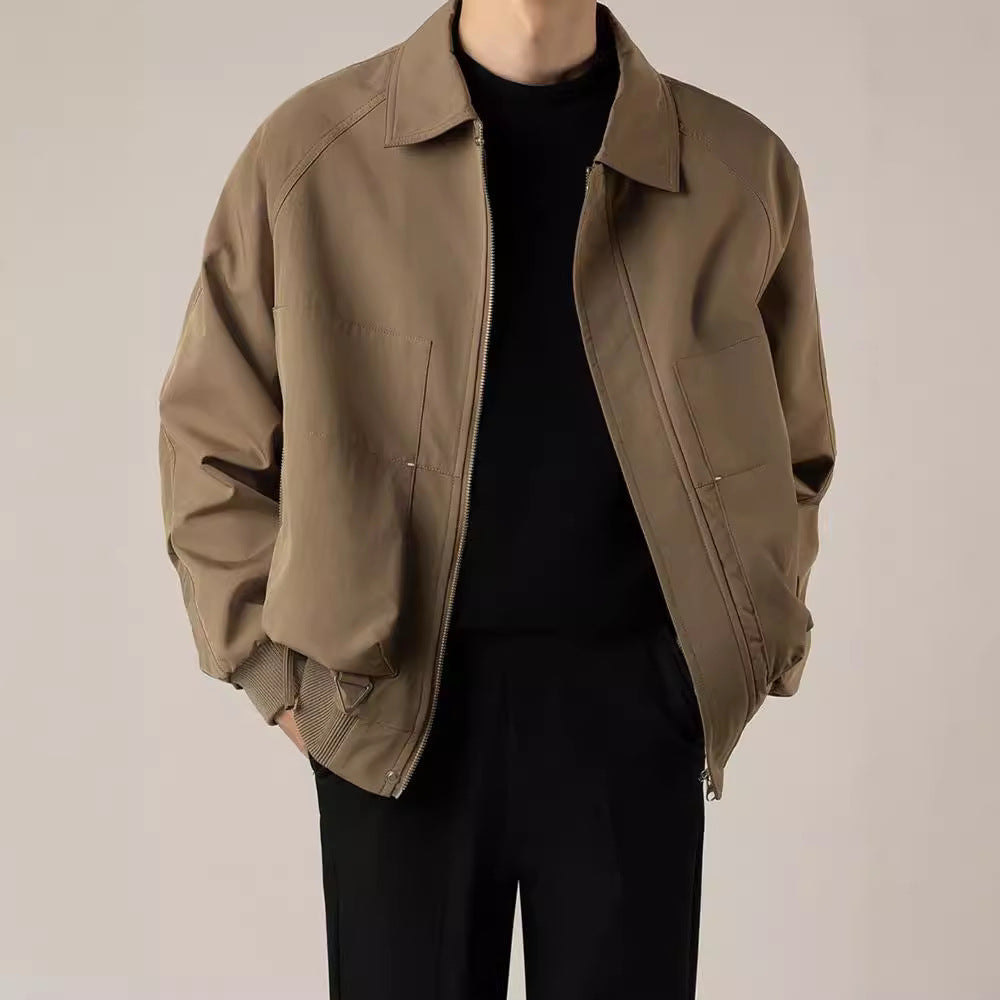 Mens Bomber Jacket Genuine Leather Classic Fit - BritishMode