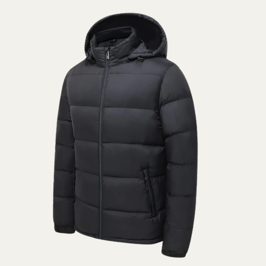 Mens Insulated Puffer Jacket Thick Warm Hooded