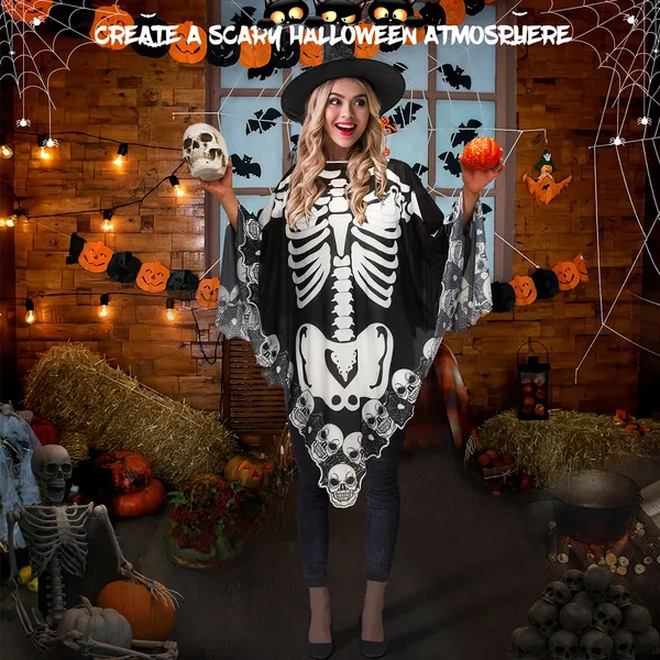 Womens Lace Cape Halloween Style - BritishMode