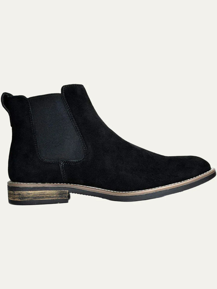 Mens Chelsea Boots Leather Rugged Thick Sole