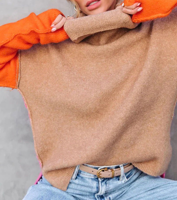 Womens Turtleneck Sweater Knit Cozy Fit