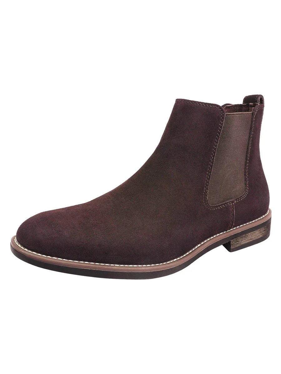 Unisex Chelsea Boots Suede Slip-On
