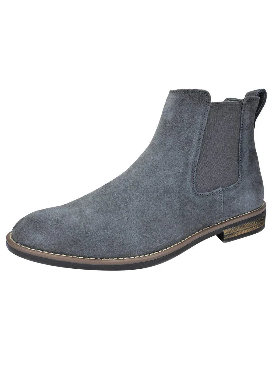 Unisex Chelsea Boots Suede Slip-On