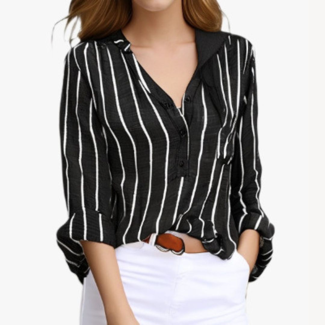 Womens Cotton Blend Shirt Relaxed Fit - BritishMode