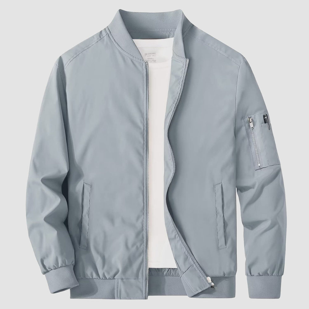 Mens Bomber Jacket Full Zipper Classic Fit