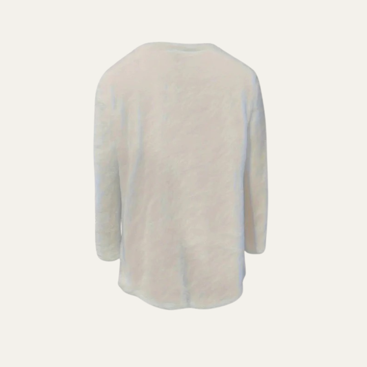 Womens Sherpa Lounge Top Fuzzy Soft Relaxed Fit