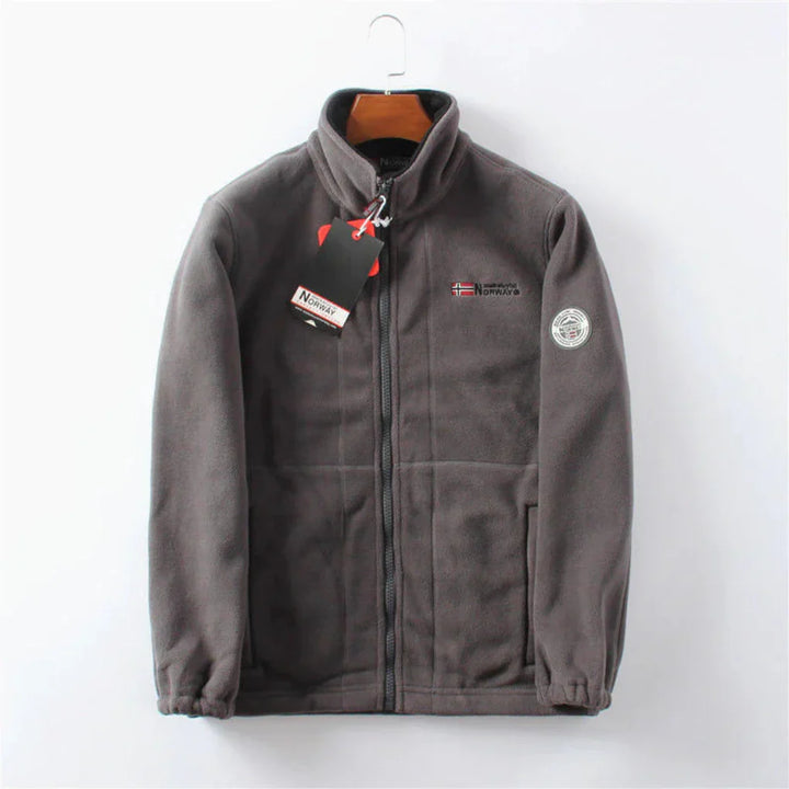 Mens Fleece Jacket Wind Resistant Practical Fit