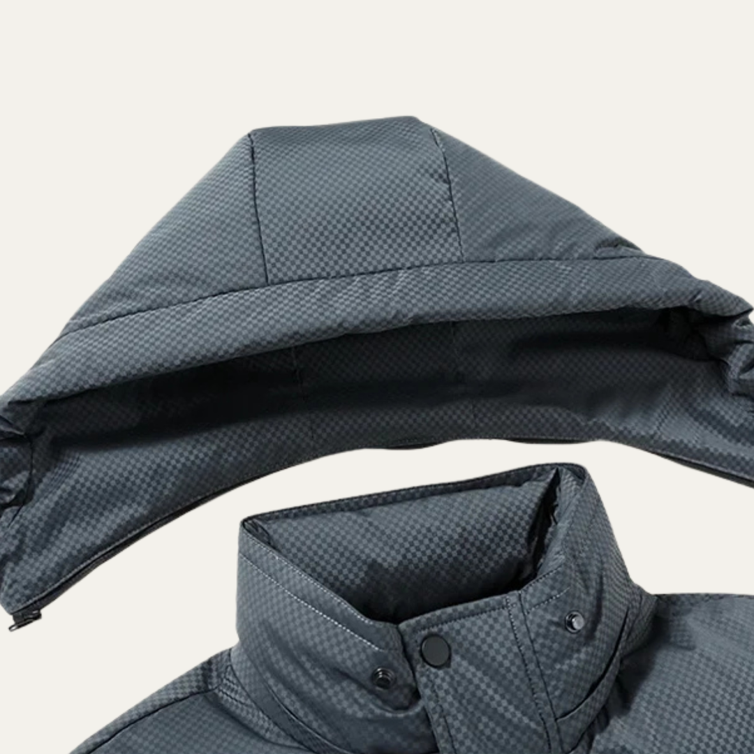 Mens Down Puffer Jacket Waterproof Hooded Insulated