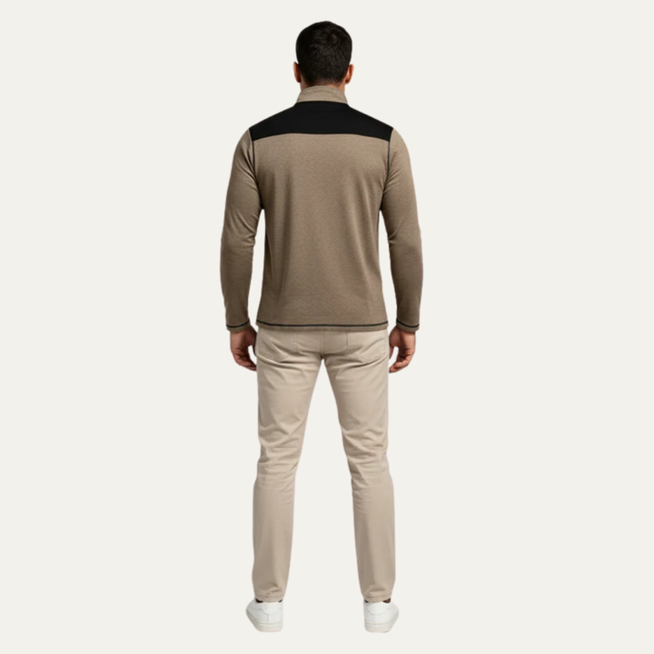 Mens Technical Pullover Quarter Zip Chest Pocket