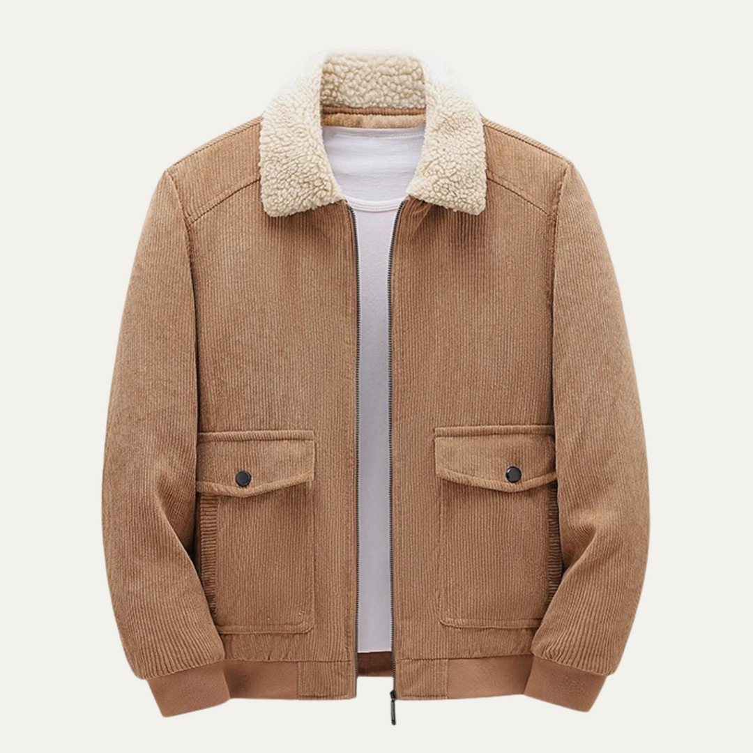 Mens Wool Jacket with Fleece Lining Stylish Fit