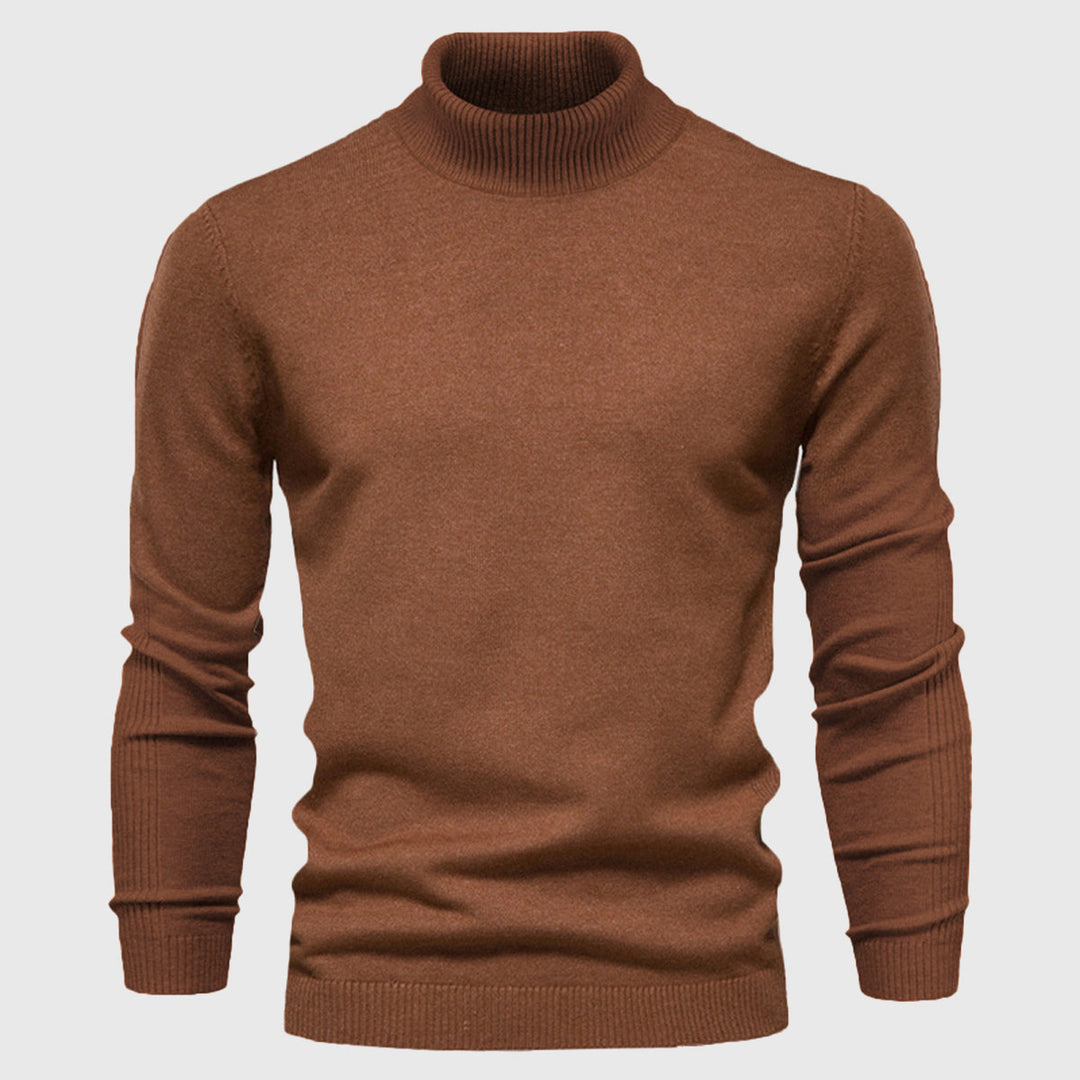 Mens Turtleneck Jumper Soft Knit Washable Layering