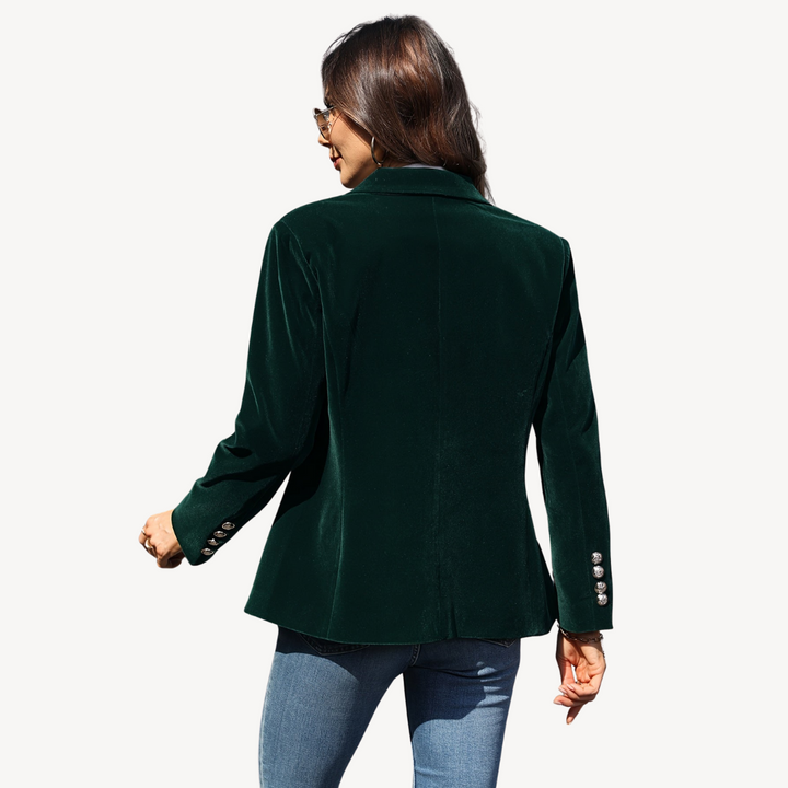 Womens Blazer Velvet Tailored Fit