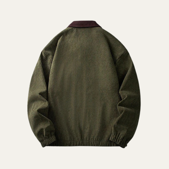 Mens Workwear Zip Jacket Textured Oversized Fit