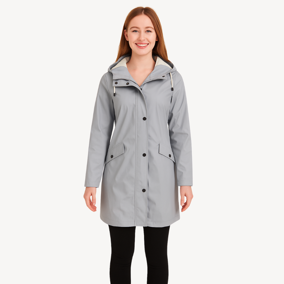 Womens Waterproof Hooded Jacket Lightweight Fit - BritishMode
