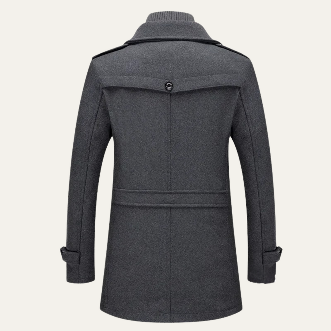 Mens Wool Blend Winter Coat Elegant Fit