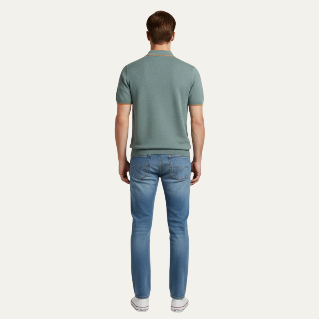 Mens Polo Shirt Structured Collar Classic Fit