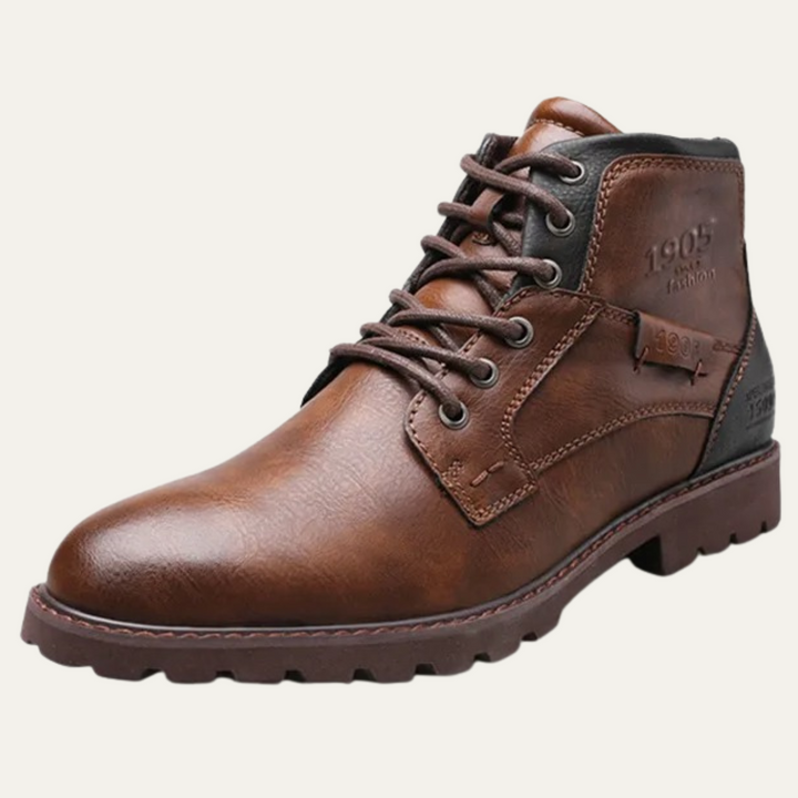 Mens Ankle Biker Boots Durable Vintage Style