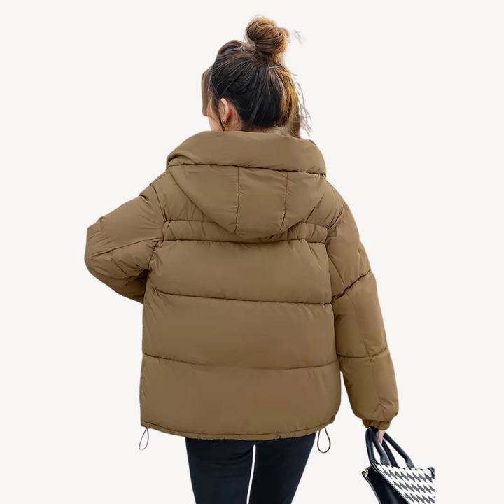 Womens Puffer Jacket with Hooded Design