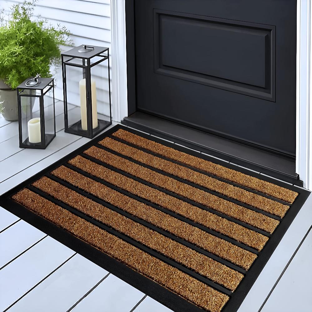 Entrance Mat with Stripe Pattern Durable Design - BritishMode