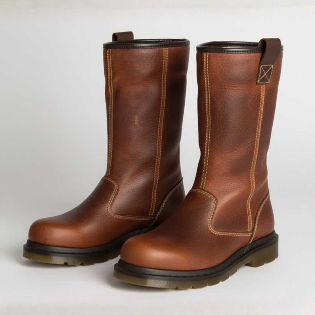 Womens Leather Boots Lined Classic Style - BritishMode
