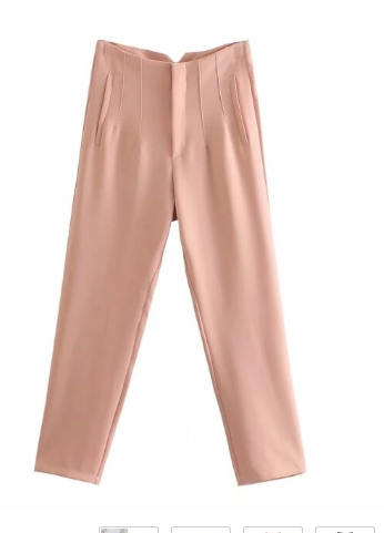 Womens High-Waisted Work Trousers Classic Fit