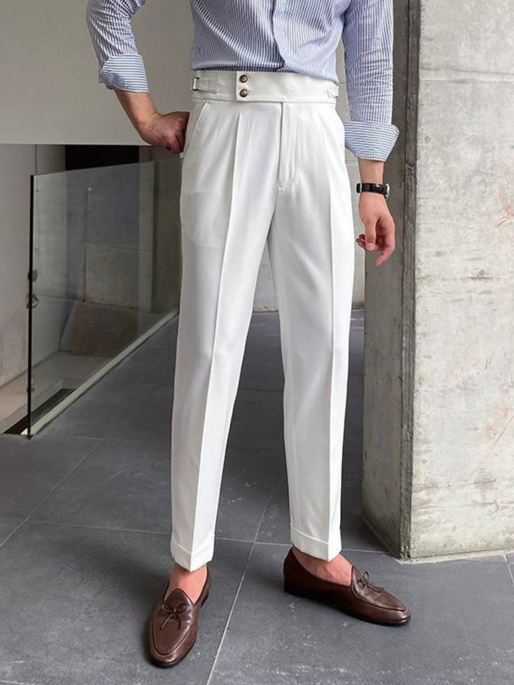 Mens Gurkha Pants Cotton Relaxed Fit