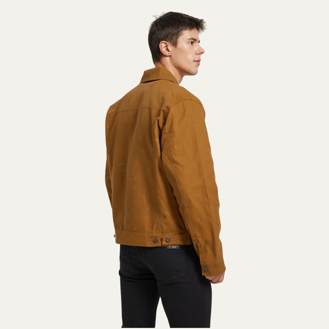 Mens Canvas Jacket Retro Ranch Style