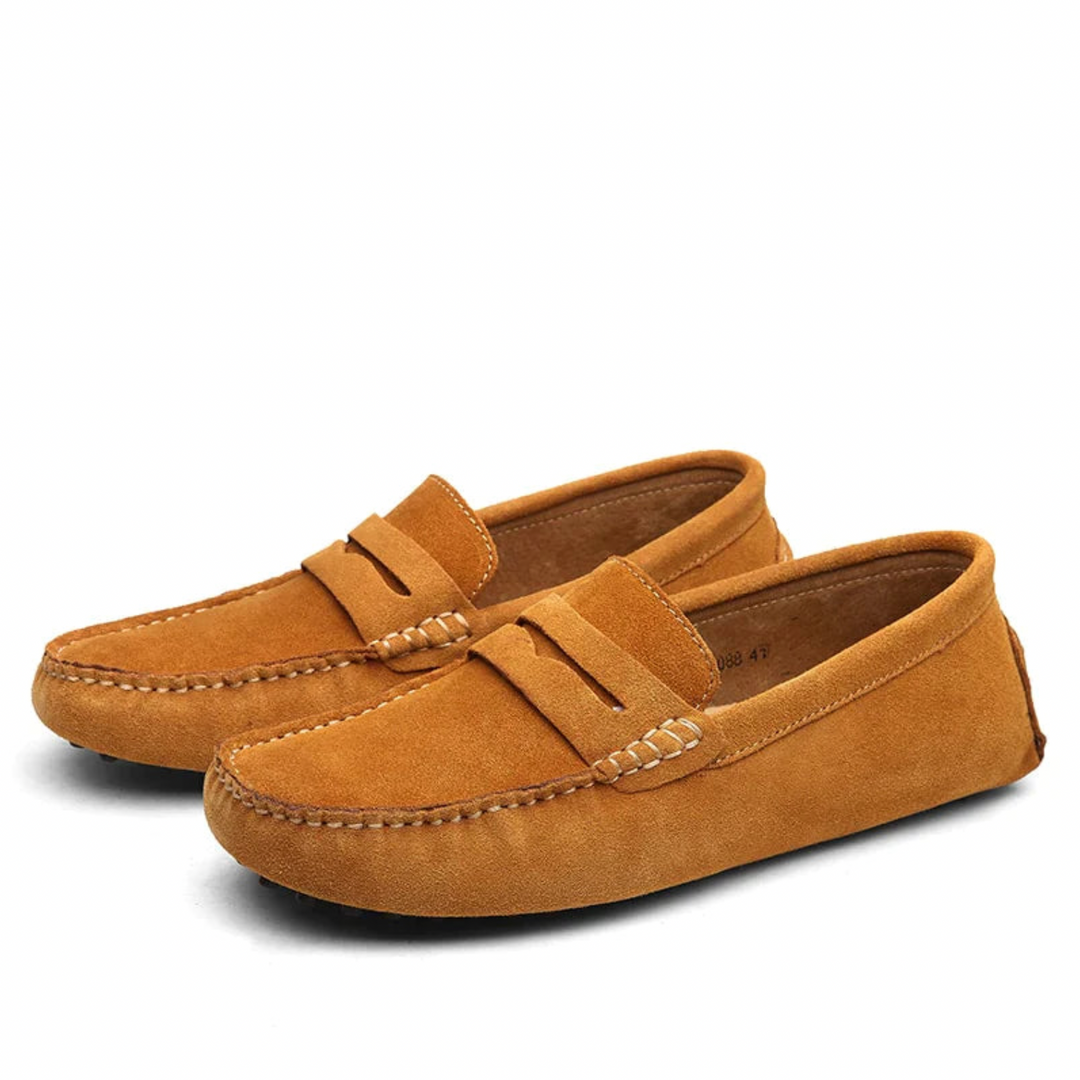 Mens Loafers Leather Slip-On
