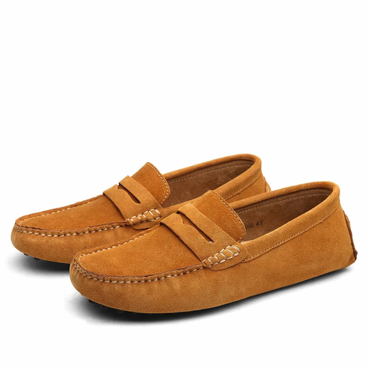 Mens Loafers Leather Slip-On